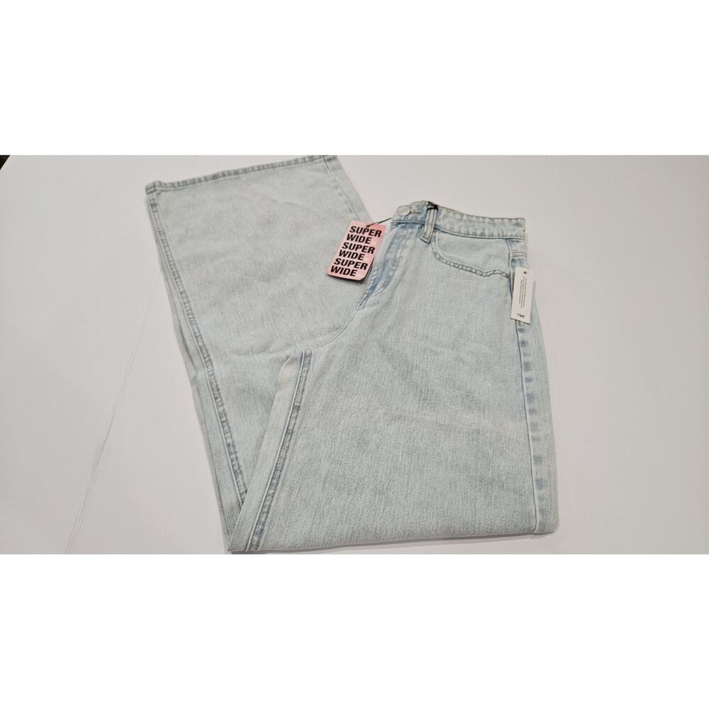 YMI Super Wide Fit High Rise Wide Leg Jeans Women's Light Wash Denim 5/27 - Picture 5 of 6